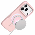 Θήκη σιλικόνης για iPhone 17 Pro, για MagSafe, αντικραδασμική, ροζ
