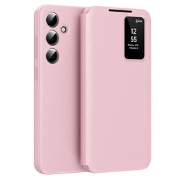 Αναδιπλούμενη θήκη για Samsung Galaxy S24 FE, Smart View Wallet, ροζ