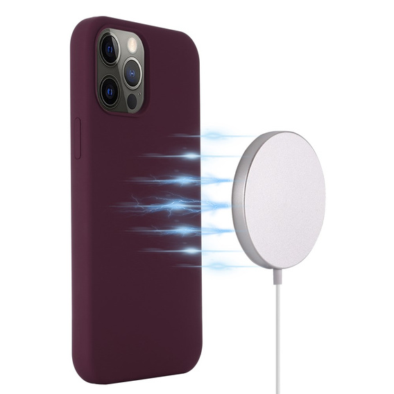 Θήκη για iPhone 13 Pro, Silicone MagSafe, μπορντό