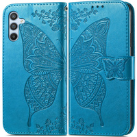 Θήκη με πτερύγιο για Samsung Galaxy A36, Butterfly, μπλε