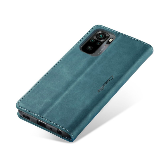 θήκη CASEME για Xiaomi Redmi Note 10 / 10S, Leather Wallet Case, πράσινη