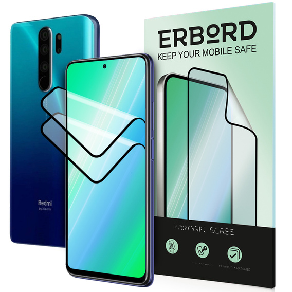 2x Κεραμικό υβριδικό γυαλί ERBORD για Xiaomi Redmi Note 8 Pro