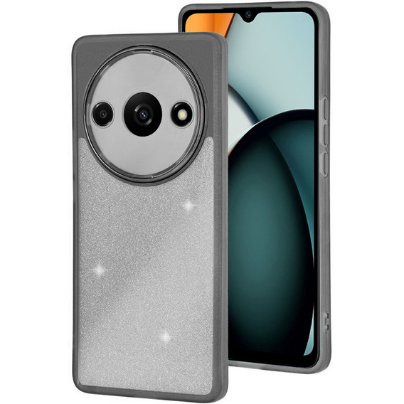 Θήκη για Xiaomi Redmi A3, Glittery Powder, μαύρη