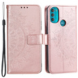 Θήκη με πτερύγιο για Motorola Moto G71 5G, Mandala, μπλε