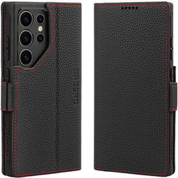 Δερμάτινη θήκη για Samsung Galaxy S24 Ultra, ERBORD LeatherWallet, μαύρη