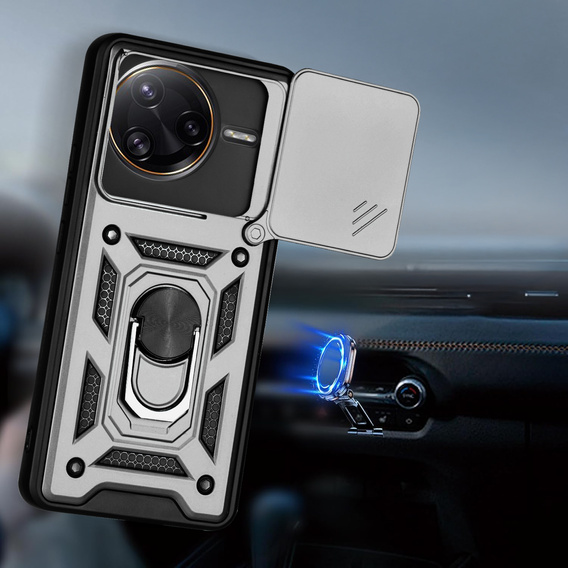 Θήκη για Xiaomi Poco F7 Ultra, CamShield Slide, ασημένια