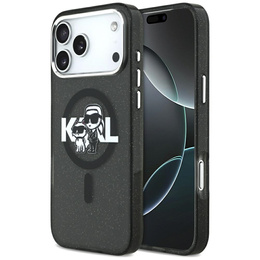 Θήκη Karl Lagerfeld IML Glitter Karl & Choupette Sketch Logo MagSafe για iPhone 17 Pro Max