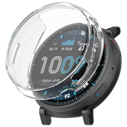 2 σε 1 Θήκη με προστατευτικό κάλυμμα οθόνης για Amazfit Active Max, διαφανής