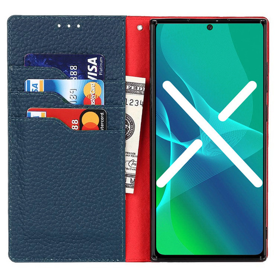 Δερμάτινη θήκη για Samsung Galaxy S20 FE, ERBORD Grain Leather, σκούρο μπλε