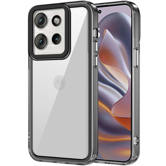 Θήκη για Motorola Edge 50 Neo / Motorola ThinkPhone 25, Fusion Hybrid, διαφανής / μαύρη