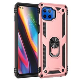 θωρακισμένη θήκη για Motorola Moto G 5G Plus, Nox Case Ring, ροζ rose gold