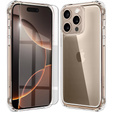 Θήκη για iPhone 16 Pro Max, Erbord Dropproof, διαφανής + γυαλί