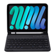 Θήκη με πληκτρολόγιο bluetooth για iPad mini 8.3" 2021 (6 gen.) / iPad mini 8.3" 2024 (7 gen.), μαύρη