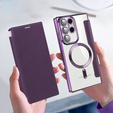 Θήκη με πτερύγιο για Samsung Galaxy S23 Ultra, RFID Wallet MagSafe CamShield, μωβ