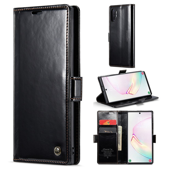 θήκη CASEME για Samsung Galaxy Note 10 Plus, Waxy Textured, μαύρη