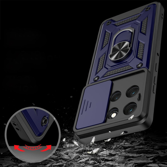 Θωρακισμένη θήκη για Motorola Moto G56 5G, CamShield Slide, μπλε