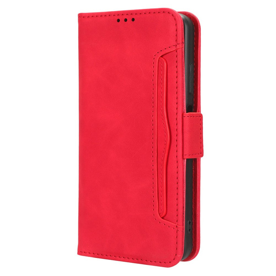 Θήκη με πτερύγιο για Samsung Galaxy M34, Card Slot, κόκκινη