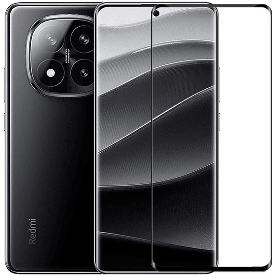 Μετριασμένο γυαλί 3D για Xiaomi Redmi Note 14 Pro+, μαύρο πλαίσιο