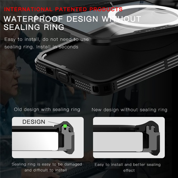 Αδιάβροχη θήκη REDPEPPER για Samsung Galaxy S26, μαύρη