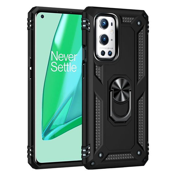 θωρακισμένη θήκη για OnePlus 9 Pro, Nox Case Ring, μαύρη