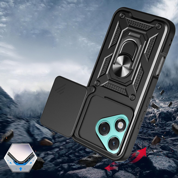 Θήκη για Honor 400 Lite, CamShield Slide, μαύρη