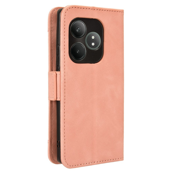 Θήκη με πτερύγιο για Realme GT 6 / 6T, Card Slot, ροζ