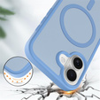 Θήκη Matt για iPhone 17, για MagSafe, ημιδιαφανές μπλε