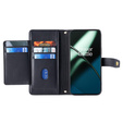 Θήκη με πτερύγιο για OnePlus 12 5G, Wallet Zipper Pocket, μαύρη