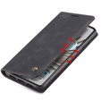 θήκη CASEME για Google Pixel 7 Pro, Leather Wallet Case, μαύρη