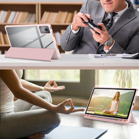 Θήκη για Lenovo Tab K11 Plus, Smartcase Hybrid, με χώρο για γραφίδα, ροζ