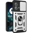 Θήκη για Motorola Edge 40 Neo, CamShield Slide, ασημένιο