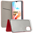 Θήκη για Oppo A18 4G / A38 4G, Smart Magnet, κόκκινη + γυαλί 9H