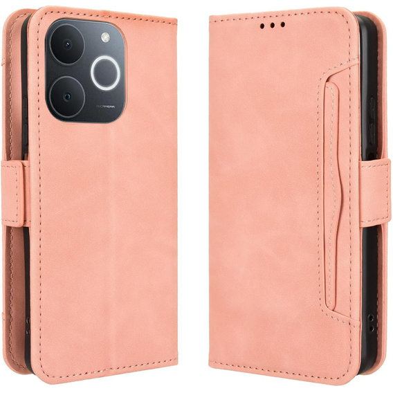 Θήκη με πτερύγιο για Realme Note 70T 4G, Card Slot, ροζ