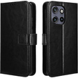 Θήκη με πτερύγιο για Motorola Edge 50 Neo / Motorola ThinkPhone 25, Crazy Horse Wallet, μαύρη