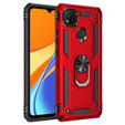 θωρακισμένη θήκη για Xiaomi Redmi 9C, Nox Case Ring, κόκκινη