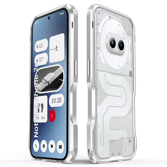 Θήκη LUPHIE για Nothing Phone 2a / 2a Plus, Armor Bumper, ασημένια
