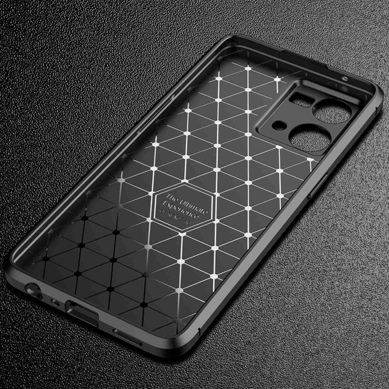 Θήκη για Oppo Reno7 4G, Carbon Gel, μαύρη