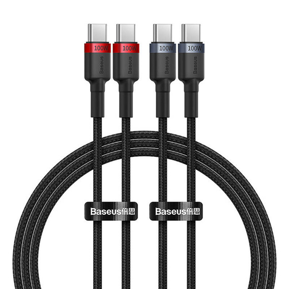 Καλώδιο Baseus Cafule USB-C σε USB-C 100W 1m - σετ 2 τεμαχίων