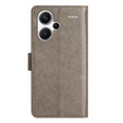 Θήκη με πτερύγιο για Xiaomi Redmi Note 13 Pro+, Butterfly, γκρι