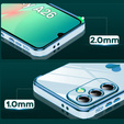 Η θήκη για το Samsung Galaxy A26, Electro heart, μπλε + γυαλί 9H