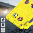 Παιδική θήκη για iPad mini 7.9" 2019/2015/2014/2013/2012 (5/4/3/2/1 gen.), Cute Patterns, με βάση, κίτρινη