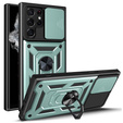 Θήκη για Samsung Galaxy S23 Ultra, CamShield Slide, πράσινο