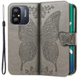 Θήκη με πτερύγιο για Xiaomi Redmi 12C, Butterfly, γκρι