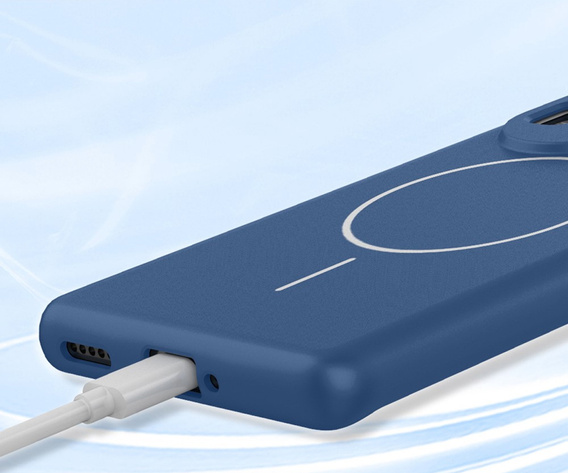 Θήκη σιλικόνης για Google Pixel 10 Pro XL, για MagSafe, μπλε