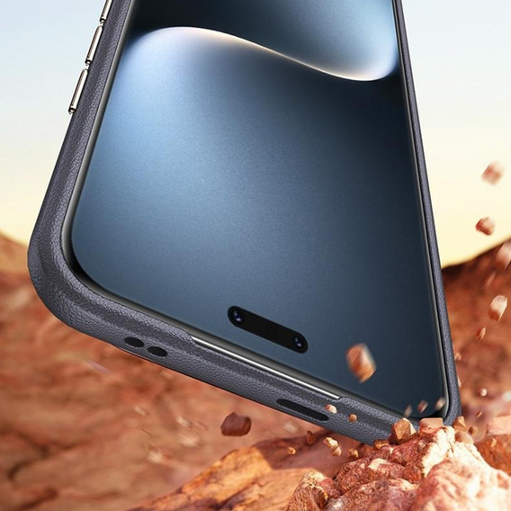 Δερμάτινη θήκη για Honor Magic 7 Pro 5G, leather hybrid, γκρι