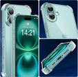 Θήκη για iPhone 16, Erbord Dropproof, διαφανής + γυαλί
