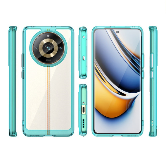 Θήκη για Realme 11 Pro 5G / 11 Pro+ 5G, Fusion Hybrid, διαφανής / μπλε