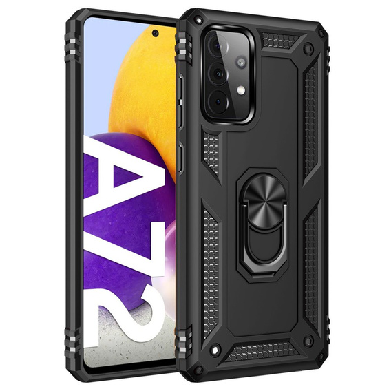 θωρακισμένη θήκη για Samsung Galaxy A72 5G, Nox Case Ring, μπλε