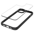 θήκη Spigen για iPhone 15, Ultra Hybrid, μαύρη + μετριασμένο γυαλί 9H
