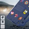 Παιδική θήκη για Lenovo Tab M10 10.1 Gen 3 TB-328FU/TB-328XU, Cute Patterns, με βάση, σκούρο μπλε